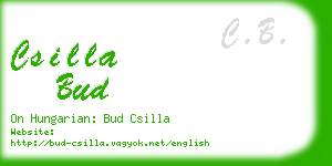 csilla bud business card